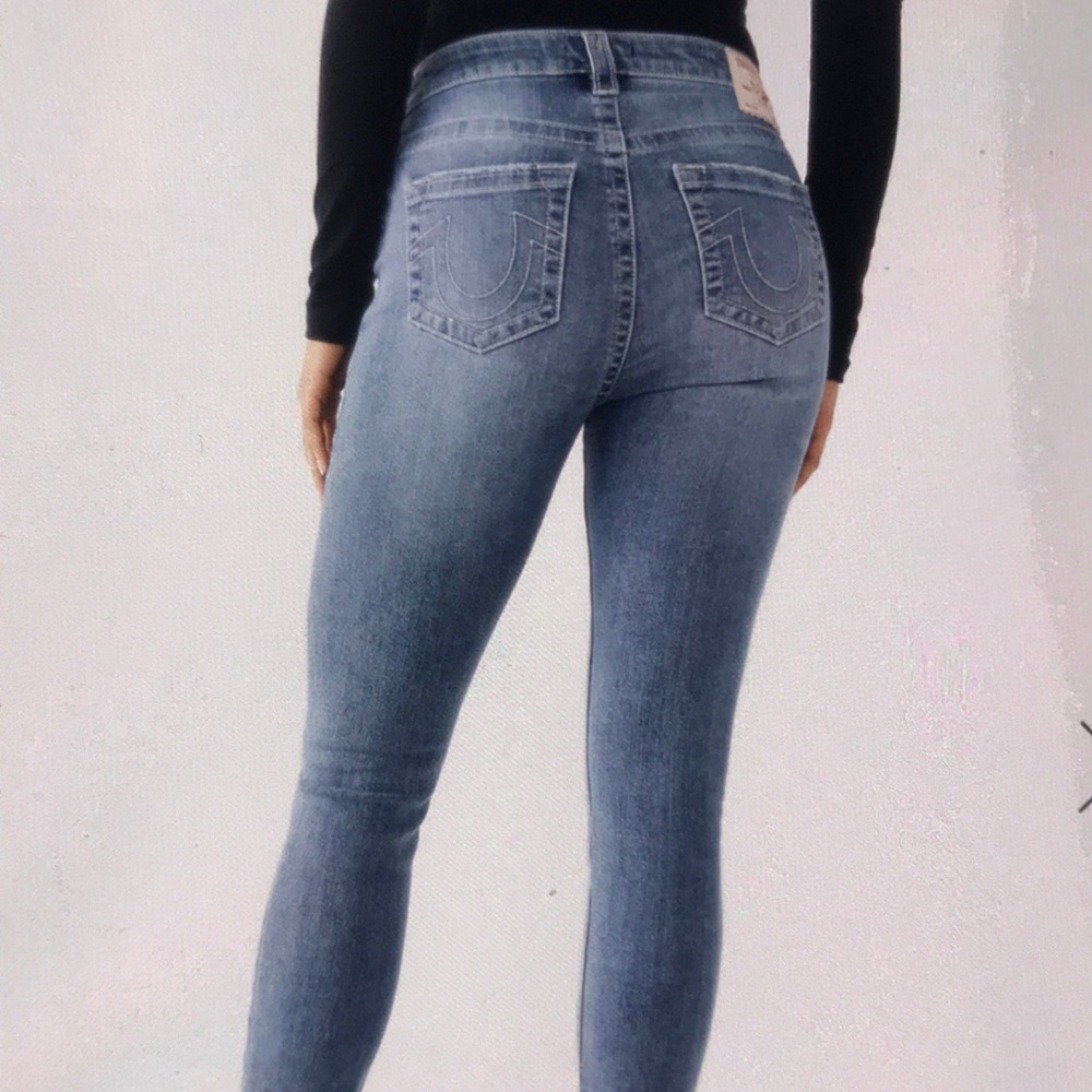True Religion JENNIE 26 mid rise curvy skinny jeans NEW no Galapagos raw hem